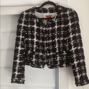 Alice and Olivia Boucle crop jacket NWOT